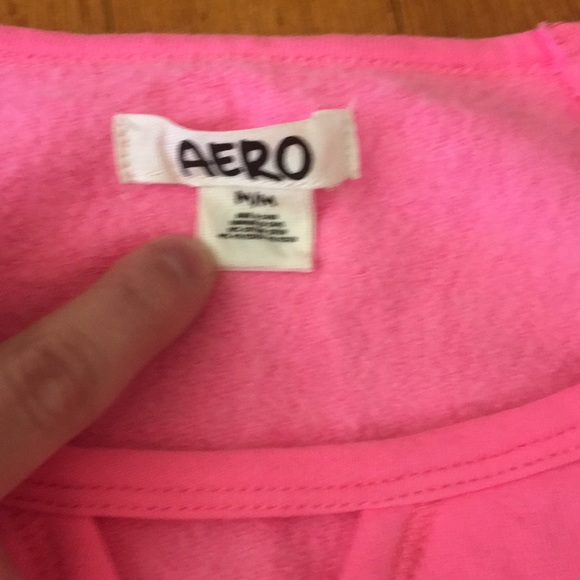 NEW Aero Neon Animal Print Graphic Crop Sweatshirt - Picture 3 of 7